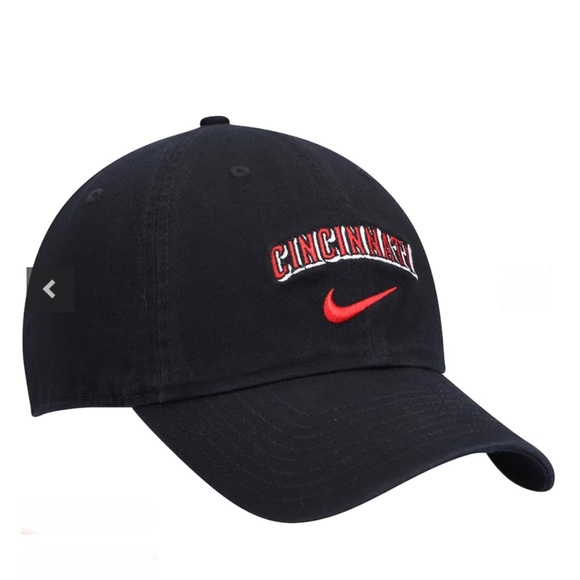 Cincinnati Reds Nike Wordmark Heritage 86 Adjustable Hat - Black - Picture 2 of 7
